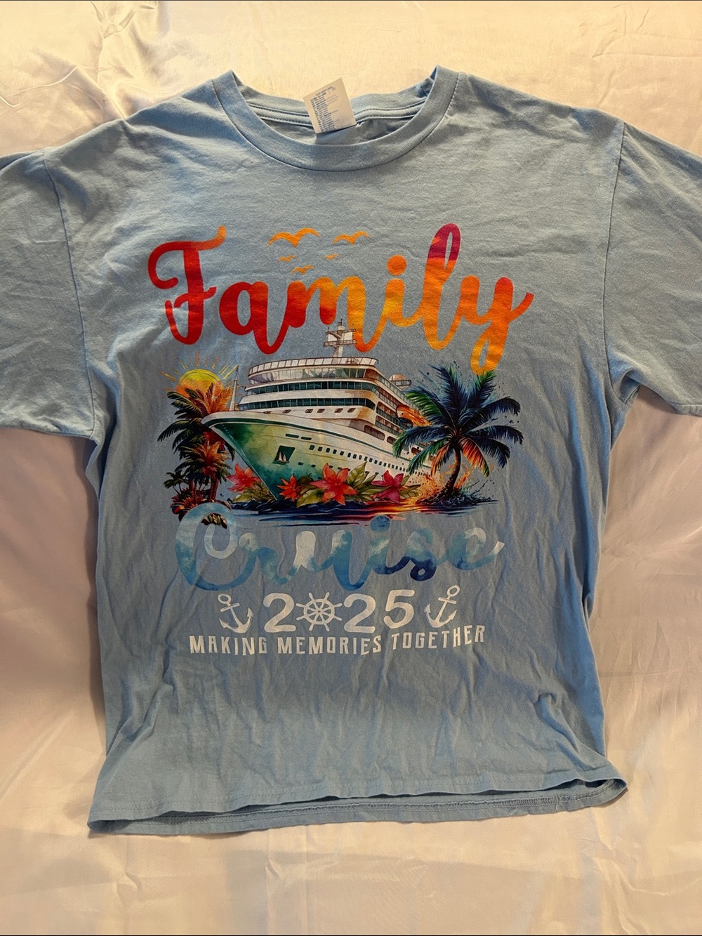 Family Cruise Graphic Tee - Light Blue